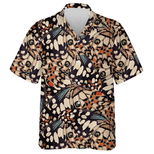 Beautiful Colorful Geometric Butterfly Wing Drawing Hawaiian Shirt, Hawaiian Shirt Gift, Christmas Gift