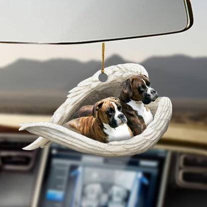 Aingeal Codlata Dornálaí Brindle Lovers dornálaí Brindle Lover Madraí Cus Ornáide, Bronntanas Nollag, Maisiú Nollag