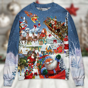 Christmas Say Hi From Santa's Sleigh Ugly Christmas Sweater, Christmas Gift, Gift Christmas 2024