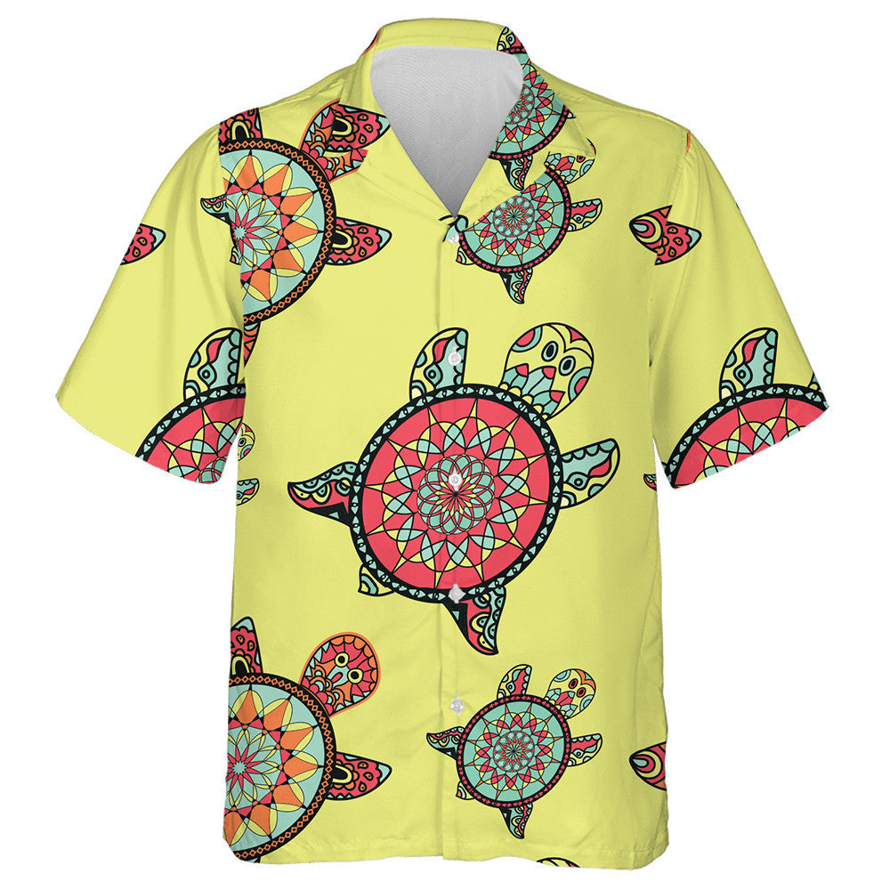 Sea Turtles Family In Oriental Style Hawaiian Shirt,Hawaiian Shirt Gift, Christmas Gift