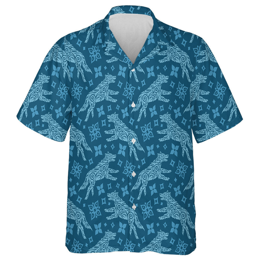 Beautiful Winter With Northern Wolf And Snowflakes Hawaiian Shirt, Hawaiian Shirt Gift, Christmas Gift