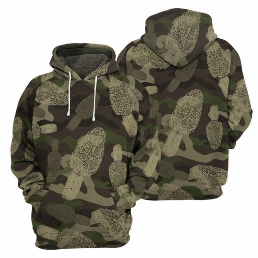Morel Mushroom Camo - 3D All Over Printed Shirt Tshirt Hoodie Apparel