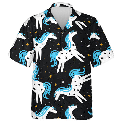 Hand Drawn Horses With Animals And Stars Hawaiian Shirt, Hawaiian Shirt Gift, Christmas Gift
