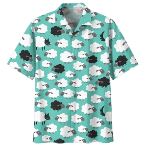 Colorful Sheep Illustration Design Hawaiian Shirt, Hawaiian For Gift