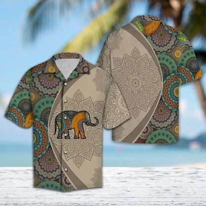 Elephant Mandala Hawaiian Shirt Summer_Hawaiian Shirt Gift, Christmas Gift