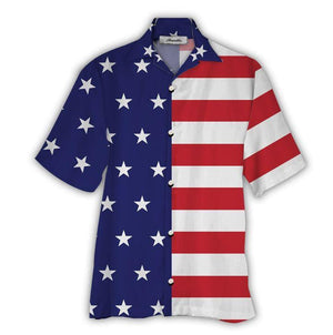 A Patriotism America Flag Ornamental Hawaiian Shirt, Hawaiian Shirt Gift, Christmas Gift