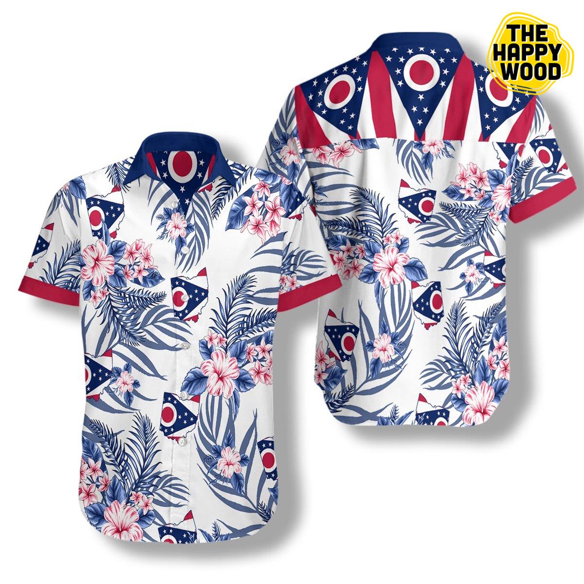 Ohio Proud Hawaiian Shirt, Hawaiian Shirt Gift, Christmas Gift