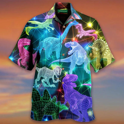 Bronntanas Cruthaithe 3D Dineasár Nua-Aimseartha Do Lovers Ainmhithe Léine Haváís, Bronntanas Léine Haváís, Bronntanas Nollag