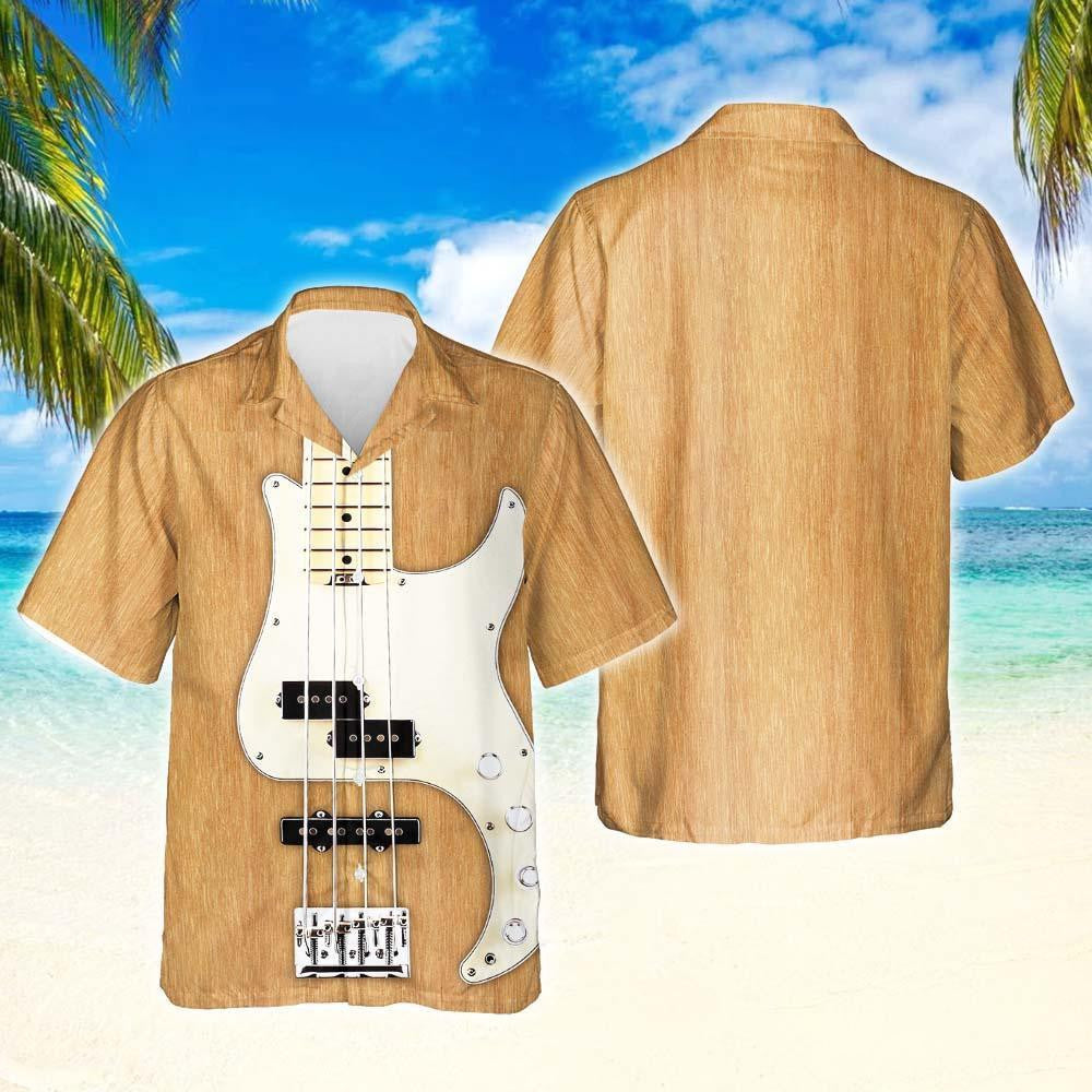 Bass Guitar Makes Me Better Design Hawaiian Shirt,Hawaiian Shirt Gift, Christmas Gift