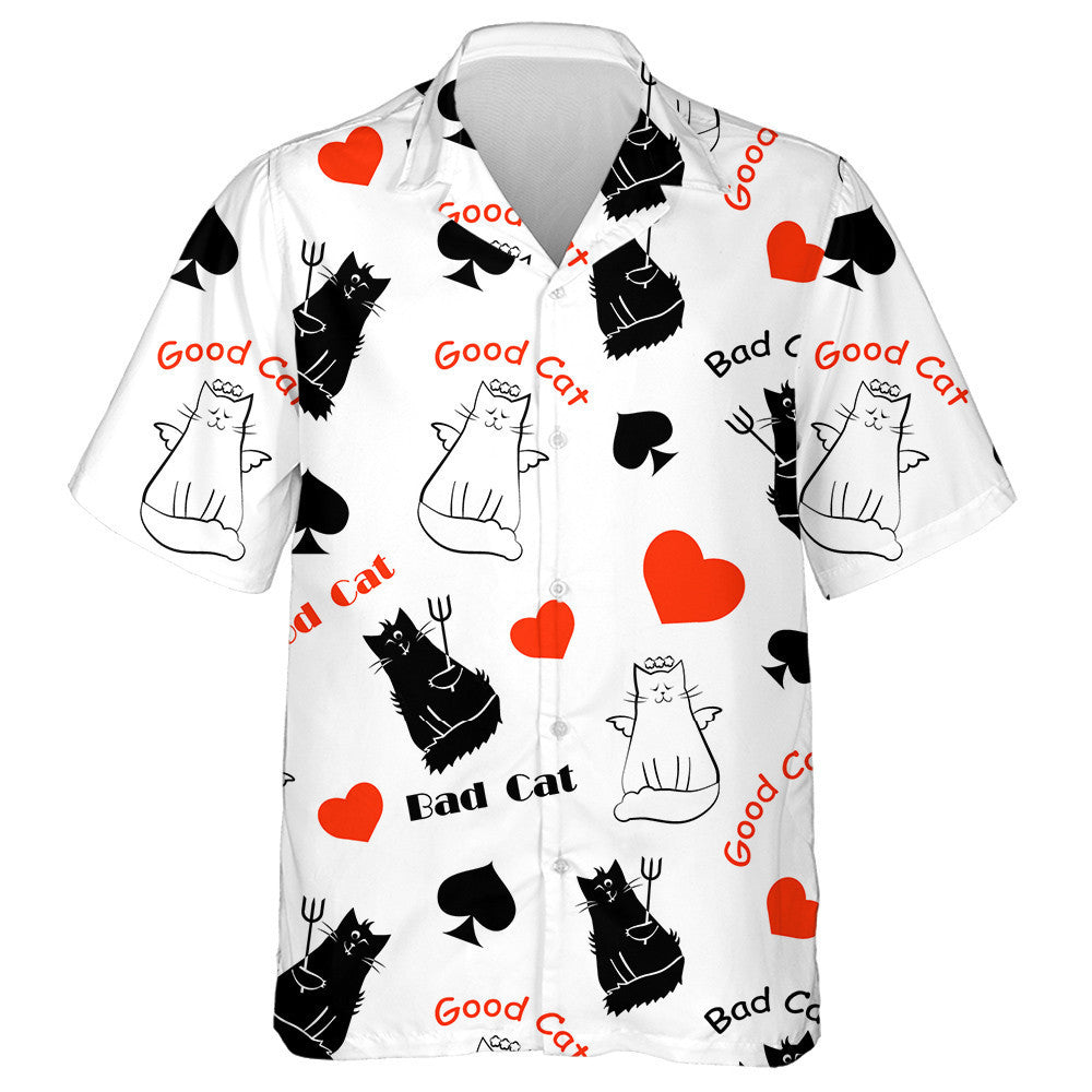 Cait Greannmhar Dubh Agus Bán Rámhainní Agus Croí Léine Haváís, Bronntanas Léine Haváíais, Bronntanas Nollag