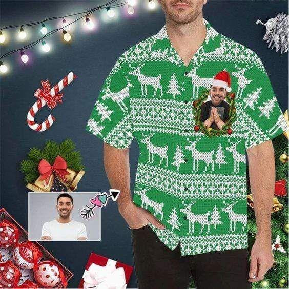 Grianghraf Saincheaptha Léine Haváís Nollag Patrún Cniotáilte Glas, Bronntanais Léine Haváís, Bronntanas Nollag