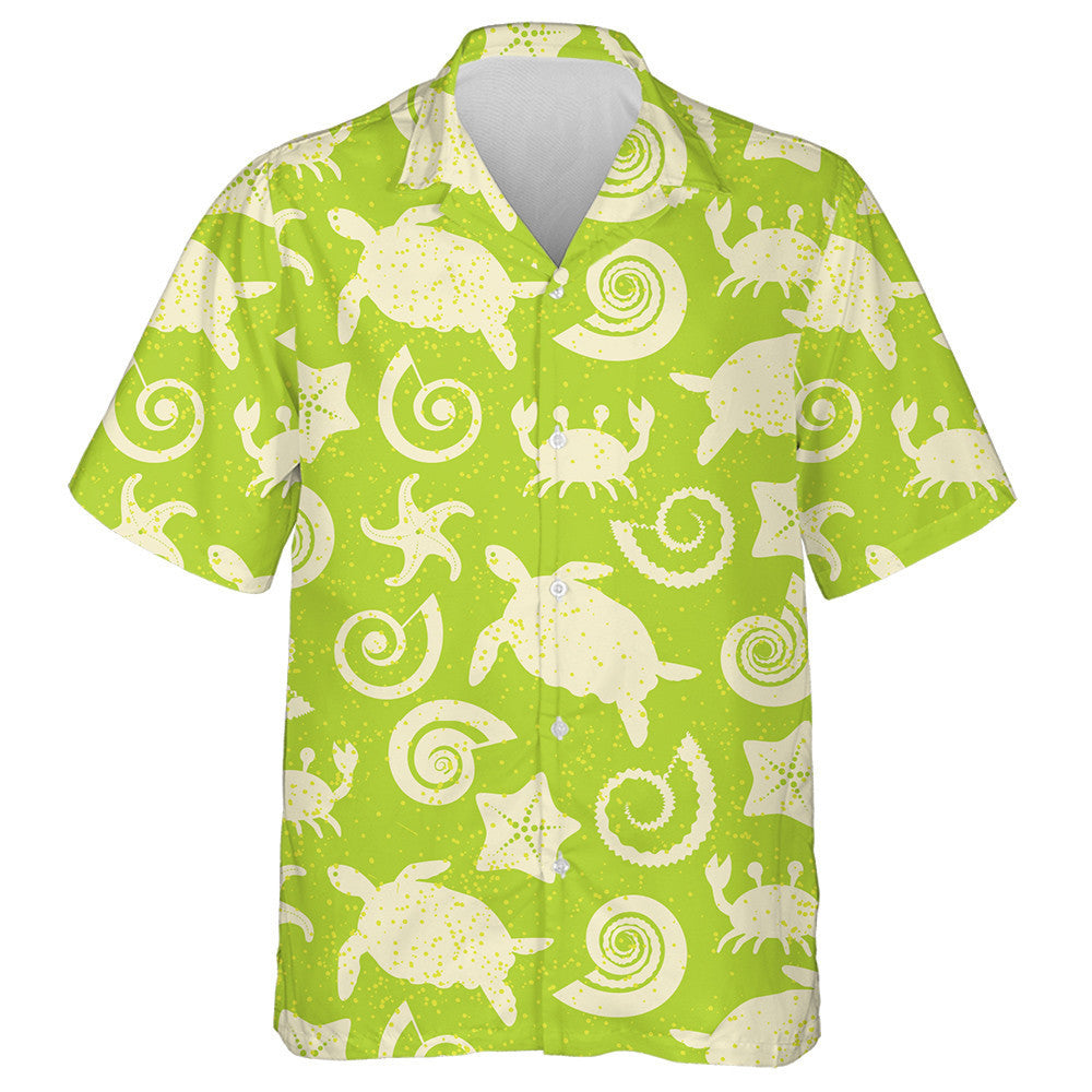 Turtles Fish And Starfish Colorful Style Hawaiian Shirt, Hawaiian For Gift