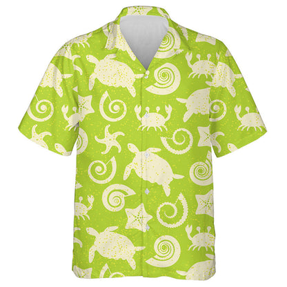 Turtles Fish And Starfish Colorful Style Hawaiian Shirt, Hawaiian For Gift