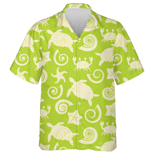 Turtles Fish And Starfish Colorful Style Hawaiian Shirt, Hawaiian For Gift