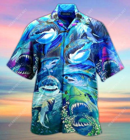 Be A Shark Unisex Hawaiian Shirt, Hawaiian Shirt Gift, Christmas Gift