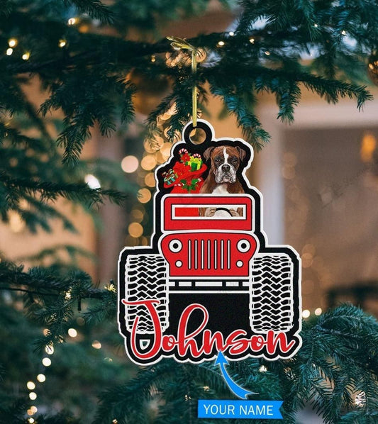 Boxer Personalized Ornament, Christmas Ornament Gift, Christmas Gift, Christmas Decoration