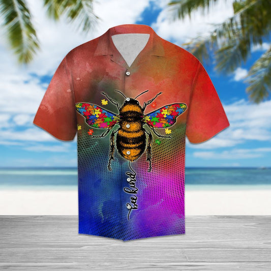 Bee Autism - Hawaiian Shirt,Hawaiian Shirt Gift, Christmas Gift