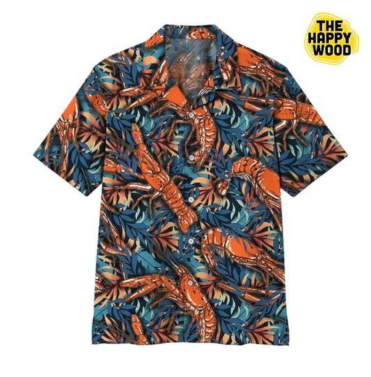 Shrimp Hawaiian Hawaii Shirt, Hawaiian Shirt Gift, Christmas Gift