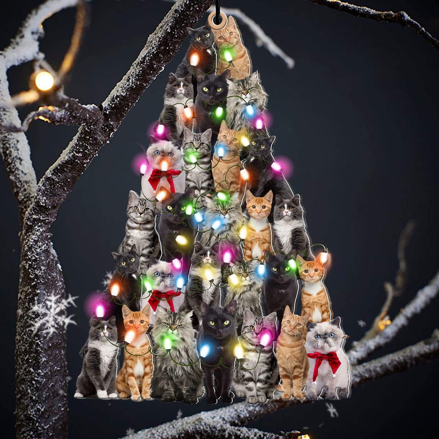 Cat Lovely Tree Gift For Cat Lover Gift For Cat Mom Ornament,Christmas Gift,Christmas Decoration