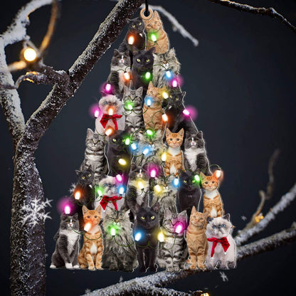 Cat Lovely Tree Gift For Cat Lover Gift For Cat Mom Ornament,Christmas Gift,Christmas Decoration