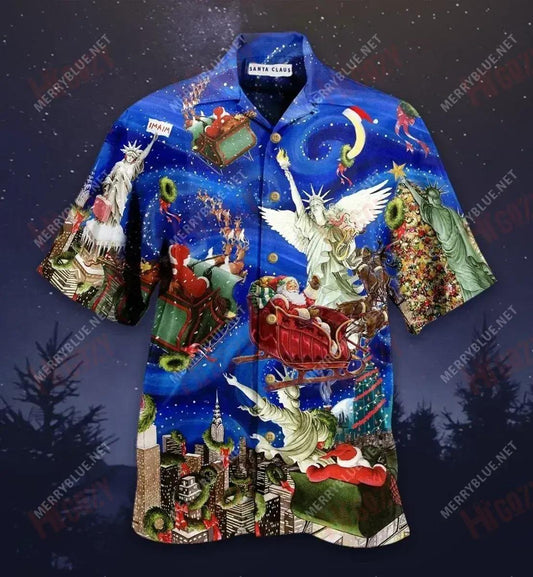 Dear Santa, Give Me Liberty N Christmas Short Hawaiian Shirt Hobbies Aloha Shirt Hawaiian Crazy Shirts Funny Hawaiian Shirts, Hawaiian Shirt Gift, Christmas Gift