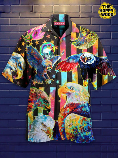Eagle 3D Hawaiian Hawaii Shirt_Hawaiian Shirt Gift, Christmas Gift