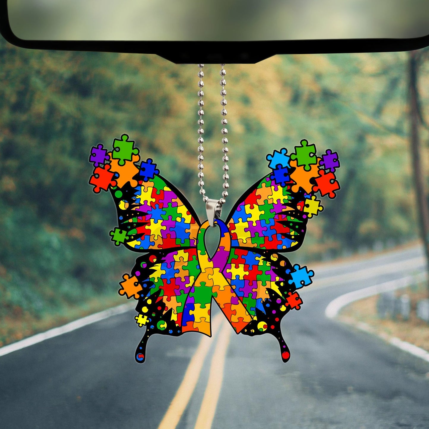 Butterfly Puzzle Christmas Ornament, Happy Christmas Ornament, Christmas Gift, Christmas Decoration