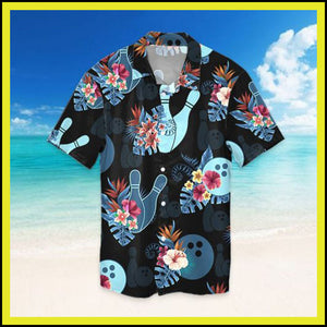 Bowling tropical hawaiian shirt, Hawaiian Shirt Gift, Christmas Gift