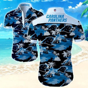 Carolina Panther Hawaiian Shirt, Hawaiian Shirt Gift, Christmas Gift