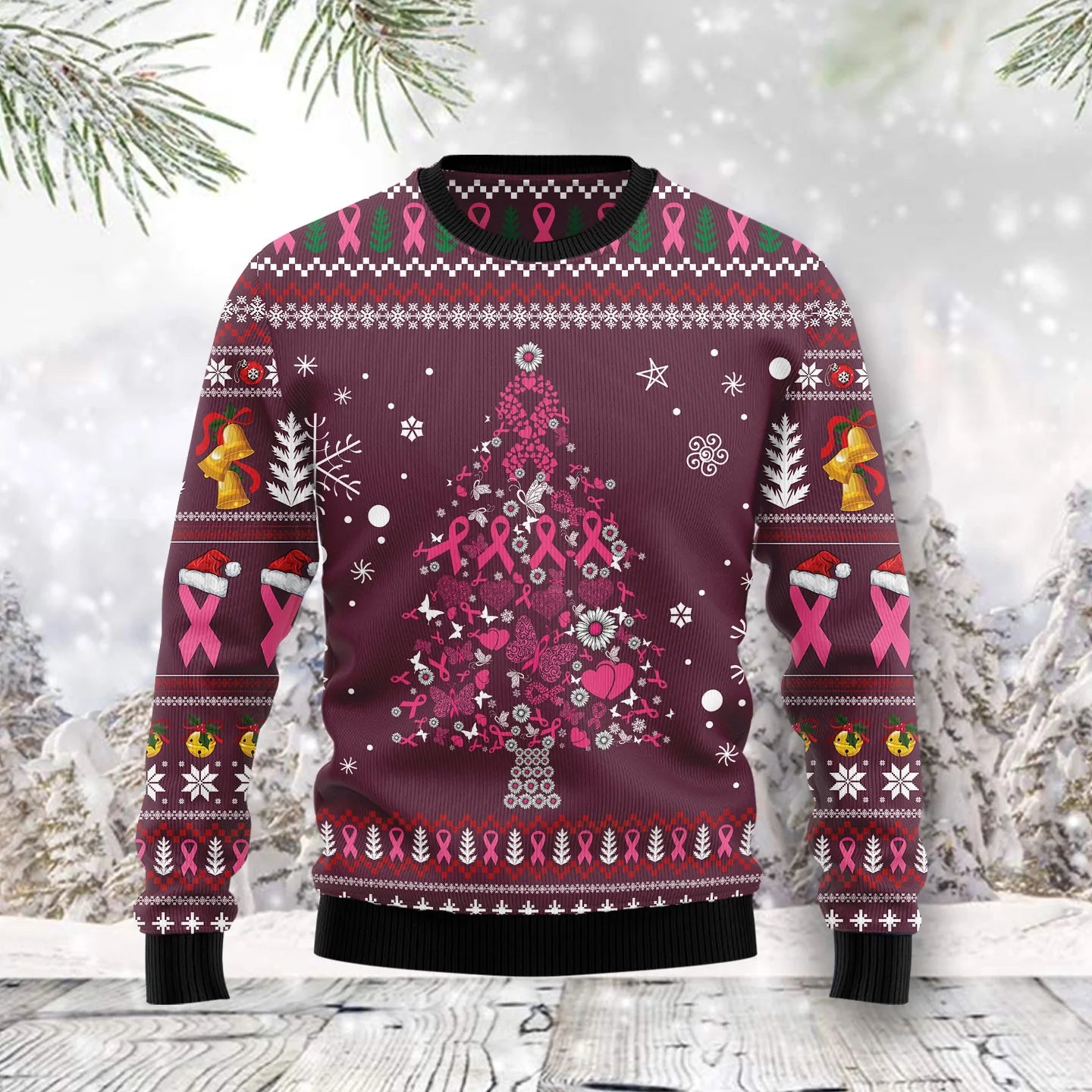 Crann Nollag Ailse Cíche mná &amp; fir unisex, meaitseáil lánúin, cairde, teaghlaigh greannmhar bronntanais geansaí gránna saoire na Nollag