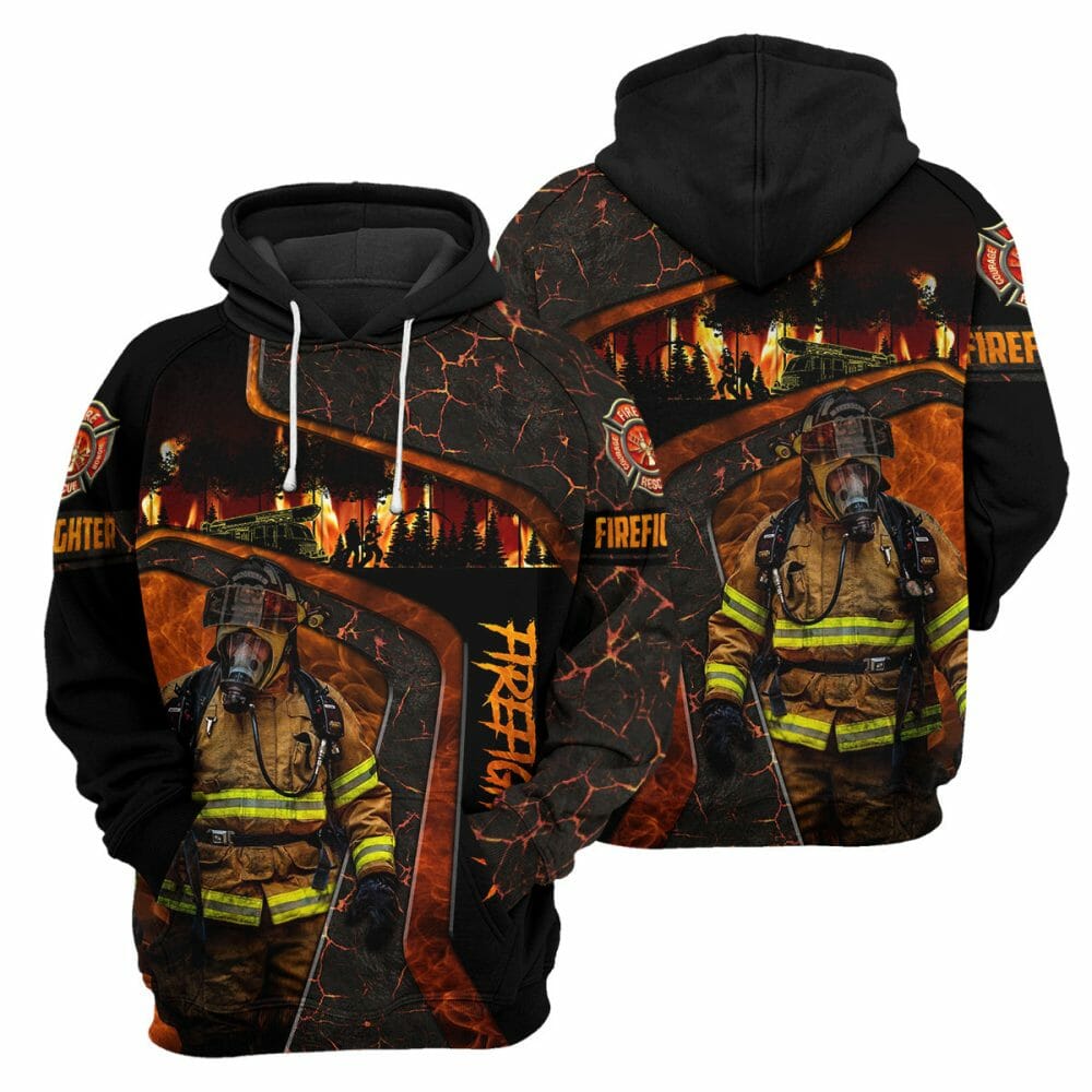 Firefighter - 3D All Over Printed Shirt Tshirt Hoodie Apparel