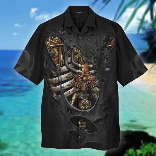 Awesome Mechanic Inside Body Nice Ornamental Hawaiian Shirt,Hawaiian Shirt Gift, Christmas Gift