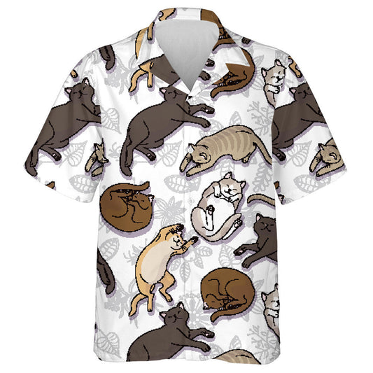 Cait Greannmhar ar Dhuilleoga Bláthanna Cúlra Léine Haváí, Bronntanas Léine Haváí, Bronntanas Nollag