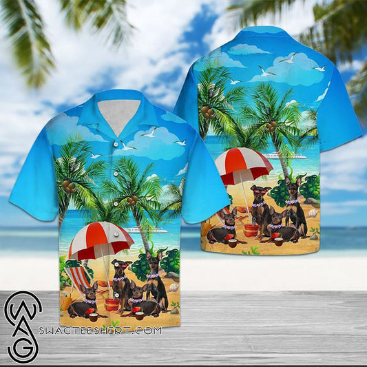 Beach Hawaii Miniature Pinscher Hawaiian ShirtHawaiian Shirt Gift, Christmas Gift