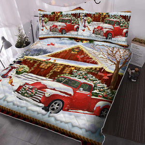 Christmas Quilt Bedding Set Warm Christmas Red Truck Bedroom Set Bedlinen 3D,Bedding Christmas Gift,Bedding Set Christmas