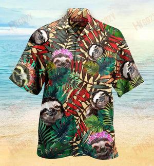 Amazing Sloth Unisex Hawaiian Shirt Vacation Short Sleeve Best Hawaiian Shirts Hawaiian Shirts For Women, Hawaiian Shirt Gift, Christmas Gift