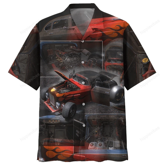 Hot Rod It's Time For The Show Design Hawaiian Shirt, Hawaiian Shirt Gift, Christmas Gift