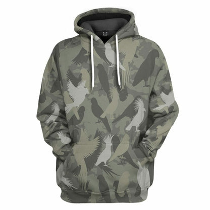 3D Parrot Camo Custom Tshirt Éadaí Hoodie