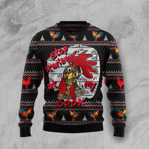 Chicken Stop Staring At My Cock Ugly Christmas Sweater,Christmas Gift,Gift Christmas 2022