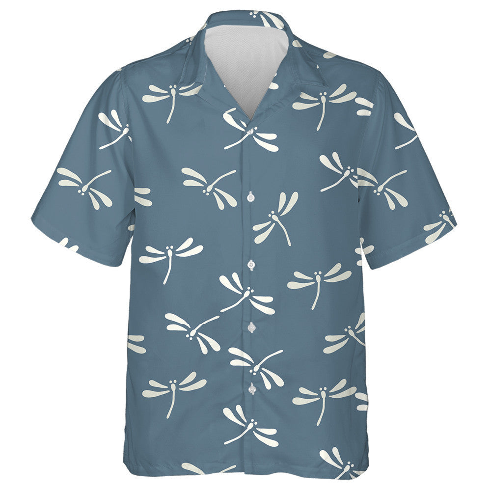 Bright Flying Dragonfly In Japanese Style Hawaiian Shirt, Hawaiian For Gift