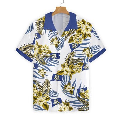 Connecticut Proud On White Background Pattern Hawaiian Shirt,t,Hawaiian Shirt Gift, Christmas Gift