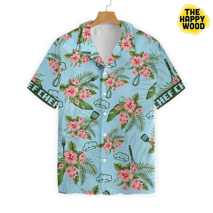 Chef Floral Hawaiian Hawaii Shirt_Hawaiian Shirt Gift, Christmas Gift