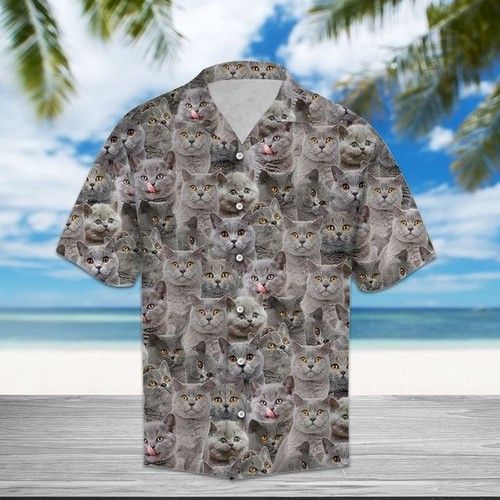 British Shorthair Hawaiian Shirt Summer,Hawaiian Shirt Gift, Christmas Gift