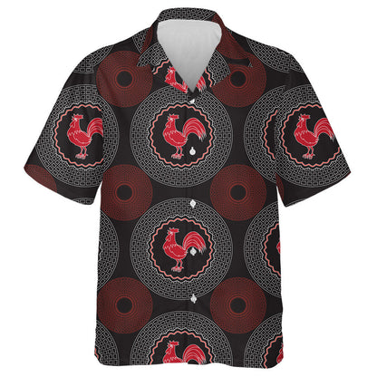 Red Chicken And The Community Circle Hawaiian Shirt,Hawaiian Shirt Gift, Christmas Gift
