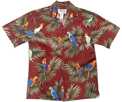 Alert Parrots Red Hawaiian Aloha Shirt Shorts Haváís Beach Short Muinchille, Bronntanas Léine Haváís, Bronntanas Nollag