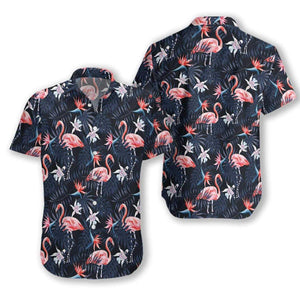 Flamingo Hawaiian Aloha Shirt Unisex Shorts Sleeve Colorful Hw2686 Hawaiian Shorts Beach Short Sleeve_ Hawaiian Shirt Gift, Christmas Gift