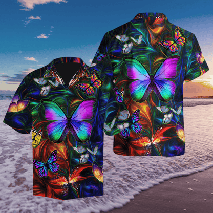 Féileacán ildaite Unisex Léinte Haváís Cóisir Léine Samhraidh, Bronntanas Léine Haváís, Bronntanas Nollag