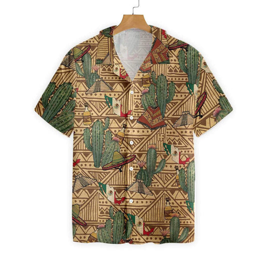 Mexico Symbols Vintage Awesome Background Design Hawaiian Shirt,Hawaiian Shirt Gift, Christmas Gift