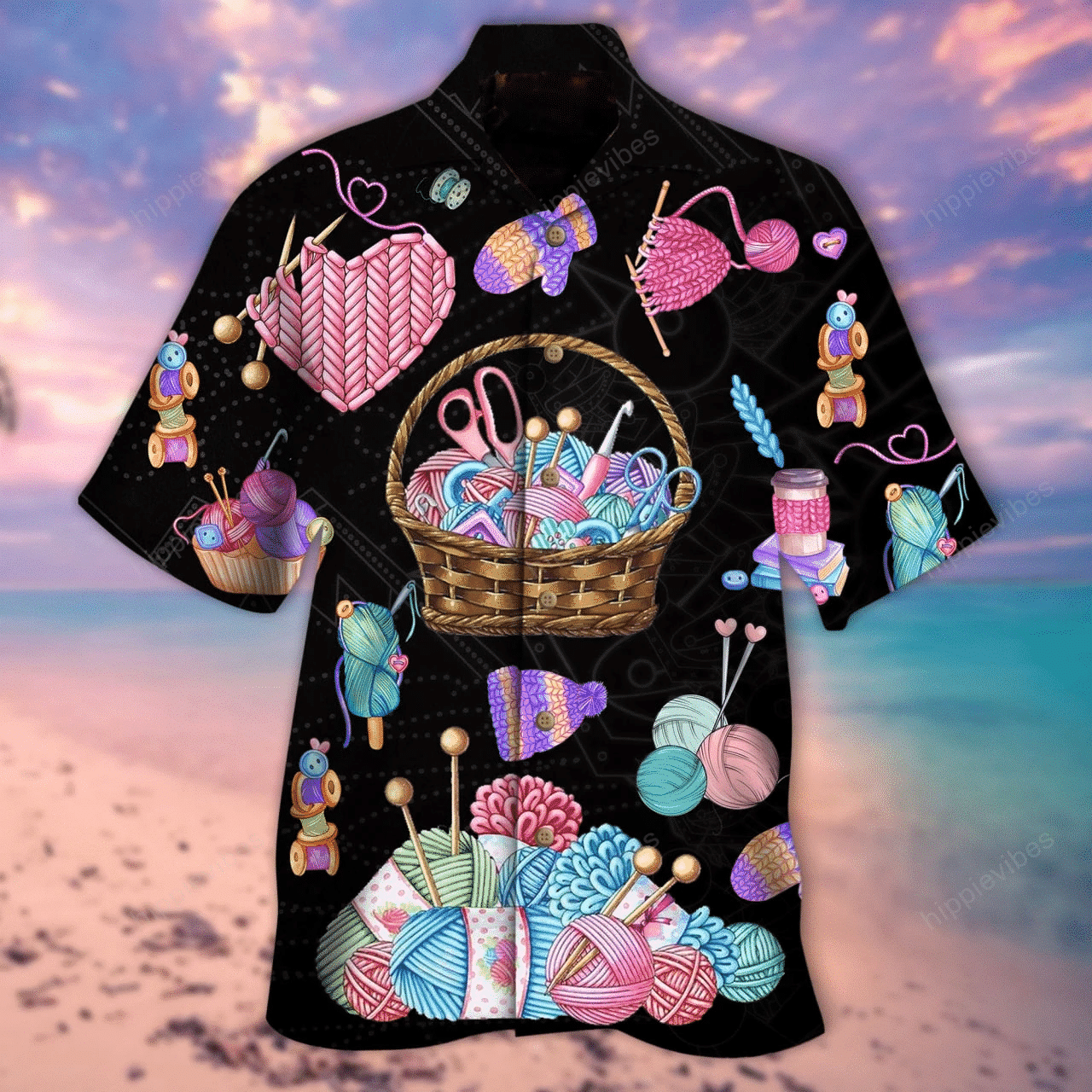 Tá Cniotáil Mo Ghrá Patrún Gleoite Téama Dubh Léine Haváís, Bronntanas Léine Haváíais, Bronntanas Nollag