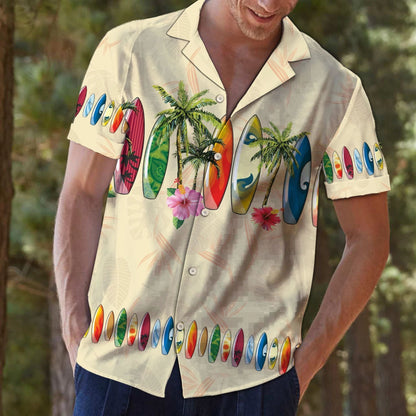 Clár Surfála Hangover ildaite agus Léine Haváíais Hibiscus Crann Pailme, Bronntanas Léine Haváís, Bronntanas Nollag